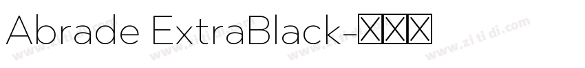 Abrade ExtraBlack字体转换